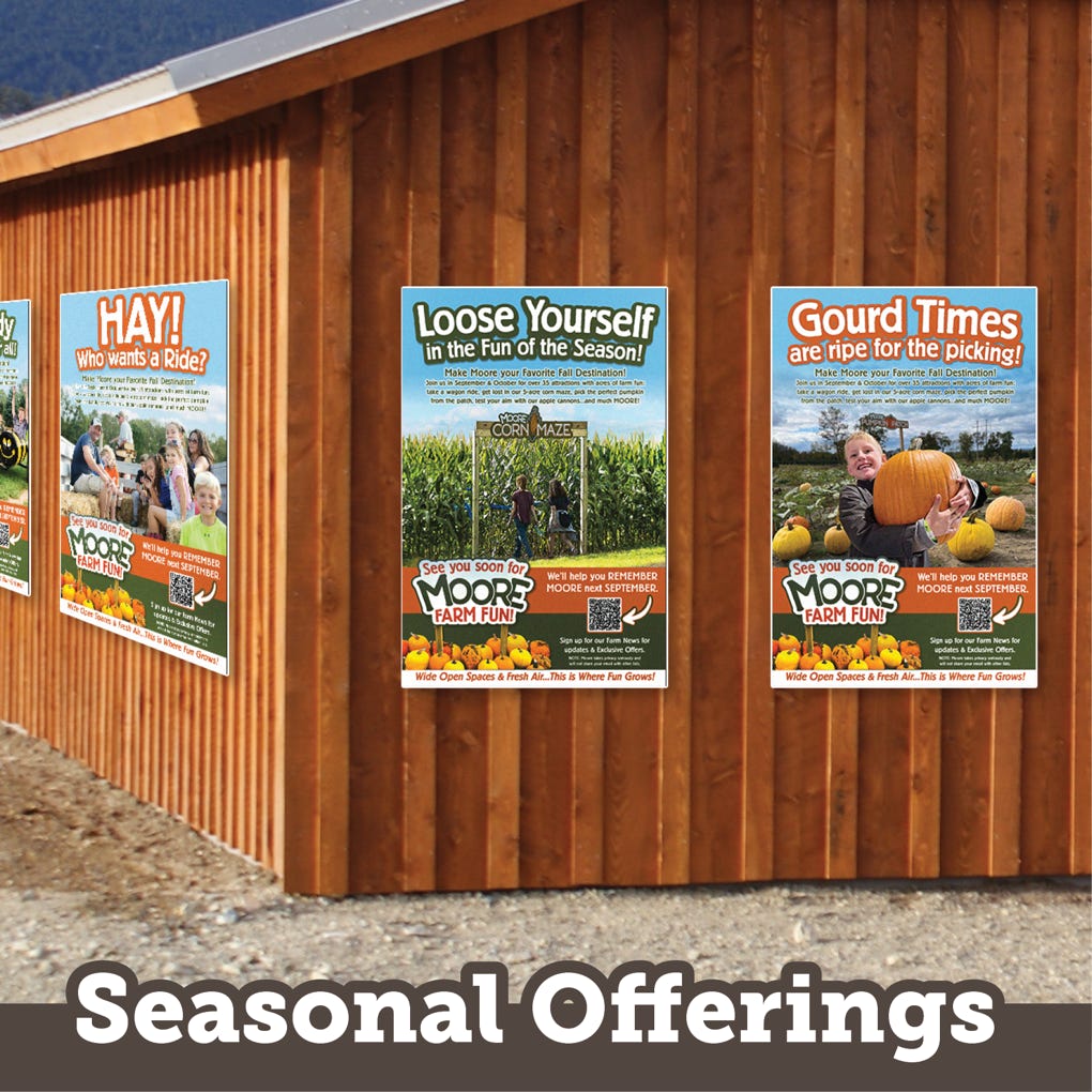 MacArt Seasonal Offerings Signs
